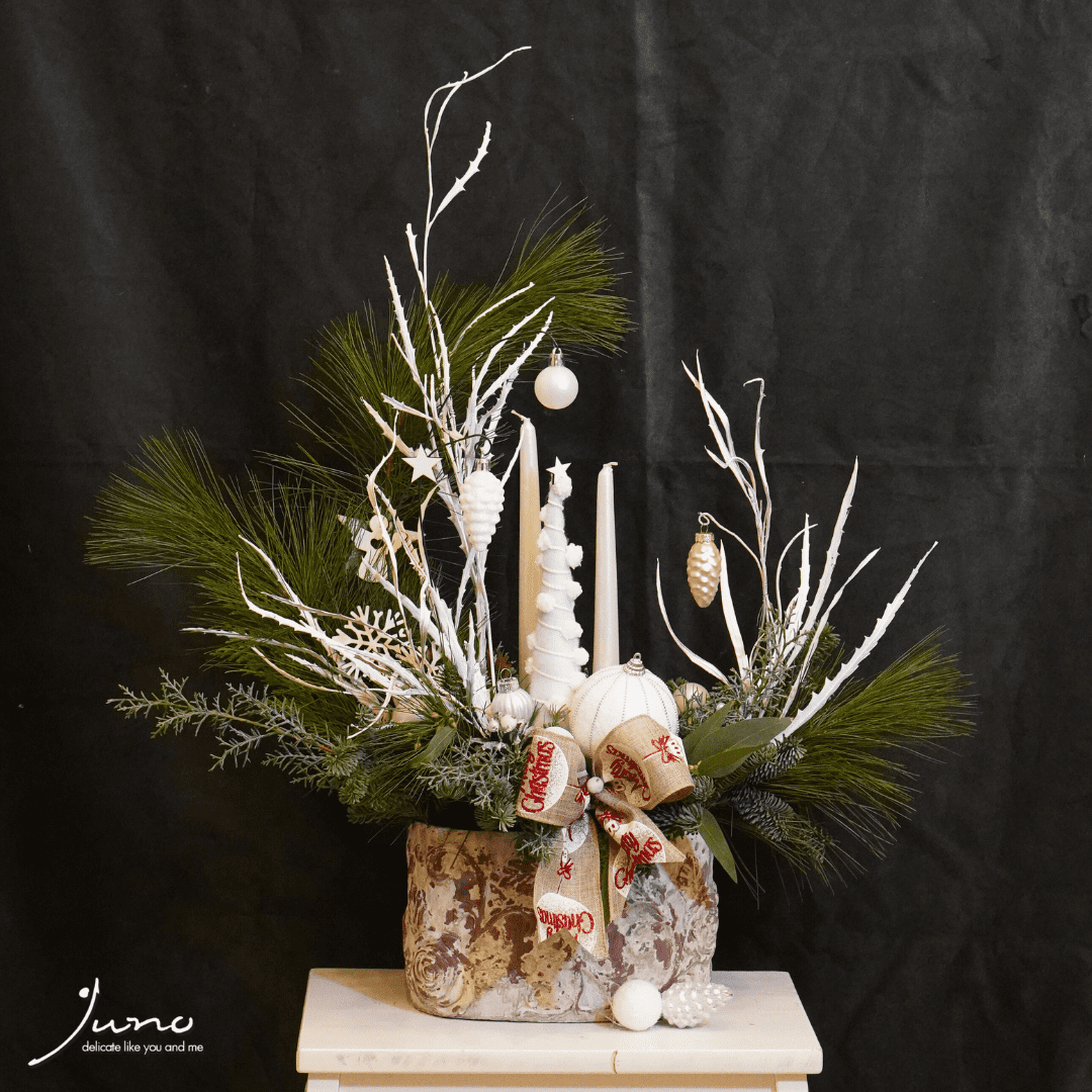 Aranjament de masă Crăciun cu brad